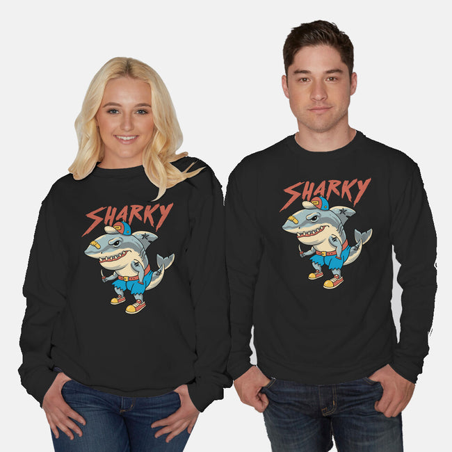 Sharky Boy-Unisex-Crew Neck-Sweatshirt-vp021