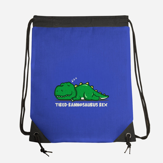 Tiredrannosaurus-rex-None-Drawstring-Bag-turborat14