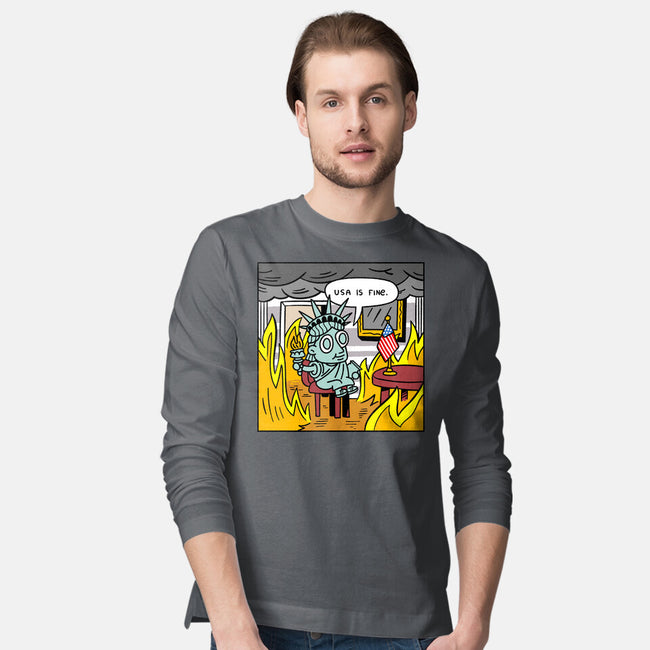 USA Is Fine-Mens-Long Sleeved-Tee-demonigote