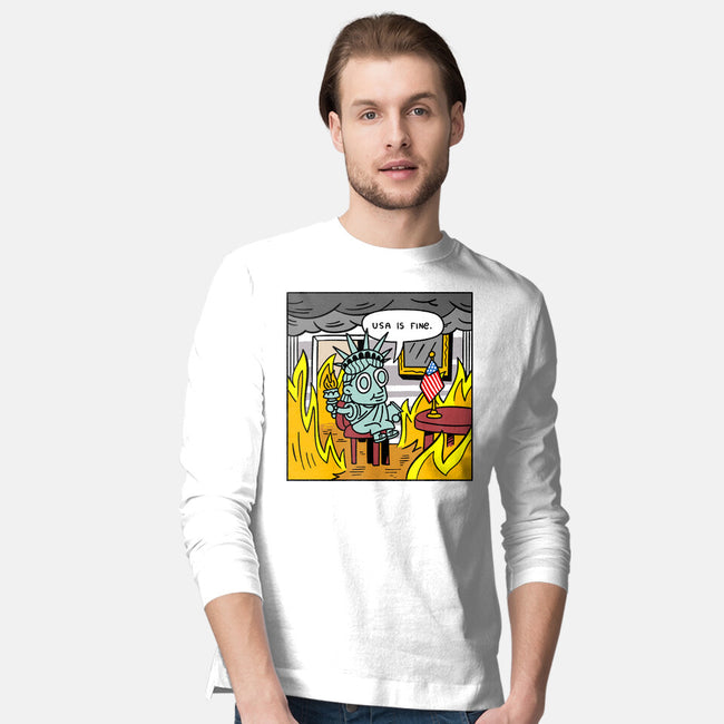 USA Is Fine-Mens-Long Sleeved-Tee-demonigote