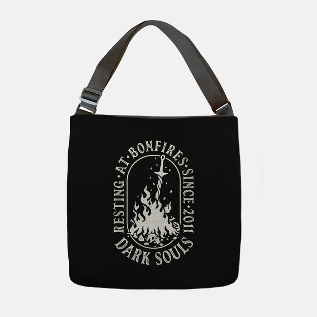 Resting At Bonfires-None-Adjustable Tote-Bag-demonigote