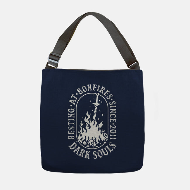 Resting At Bonfires-None-Adjustable Tote-Bag-demonigote