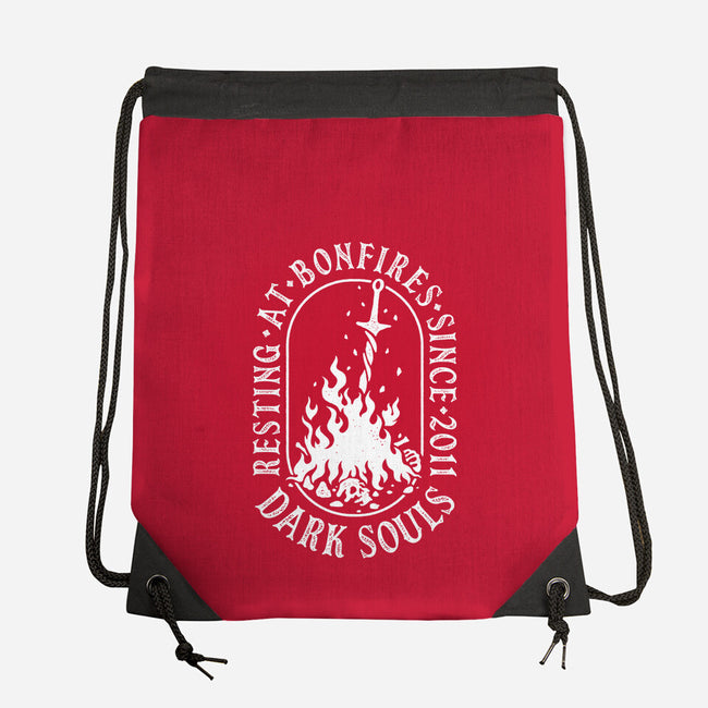 Resting At Bonfires-None-Drawstring-Bag-demonigote