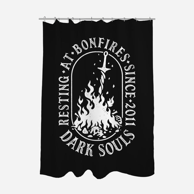 Resting At Bonfires-None-Polyester-Shower Curtain-demonigote