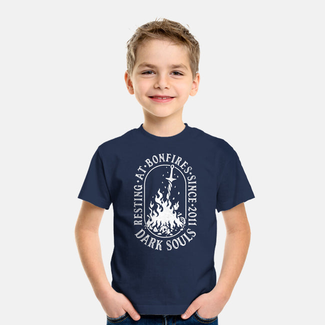 Resting At Bonfires-Youth-Basic-Tee-demonigote