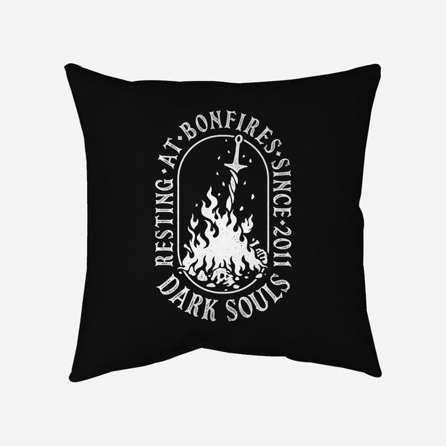 Resting At Bonfires-None-Non-Removable Cover w Insert-Throw Pillow-demonigote