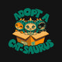 Adopt A Catsaurus-Womens-Off Shoulder-Tee-worlddominationforcats