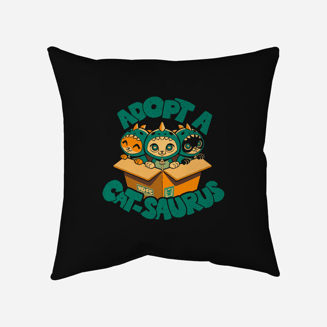 Adopt A Catsaurus-None-Removable Cover w Insert-Throw Pillow-worlddominationforcats