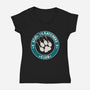 Sofa Scratching Paws Club-Womens-V-Neck-Tee-worlddominationforcats