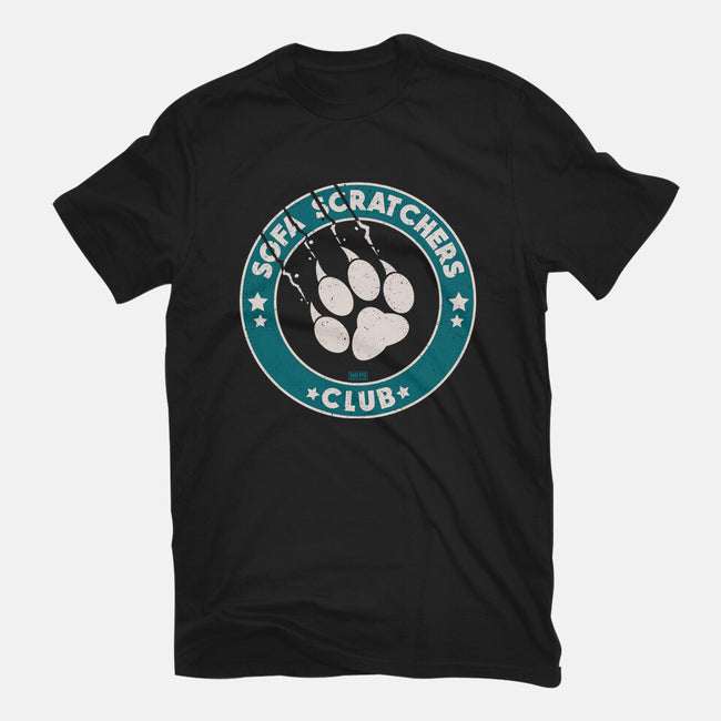 Sofa Scratching Paws Club-Womens-Basic-Tee-worlddominationforcats