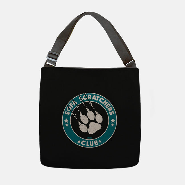 Sofa Scratching Paws Club-None-Adjustable Tote-Bag-worlddominationforcats