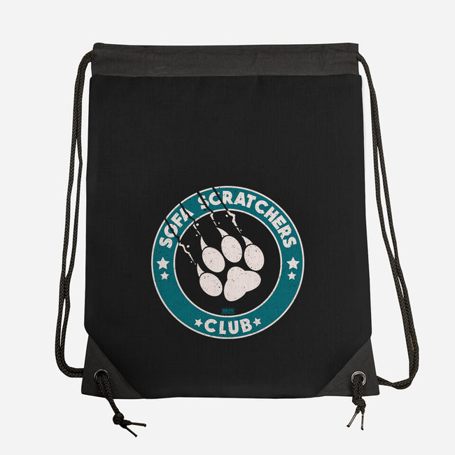 Sofa Scratching Paws Club-None-Drawstring-Bag-worlddominationforcats