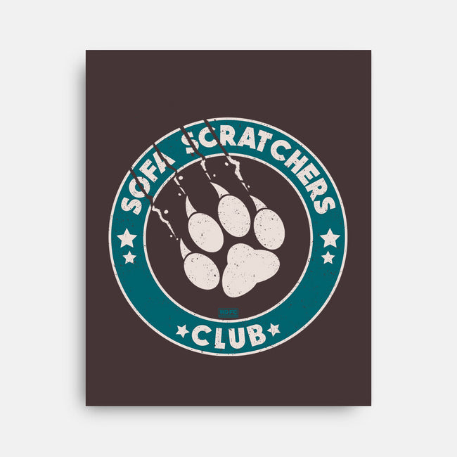 Sofa Scratching Paws Club-None-Stretched-Canvas-worlddominationforcats