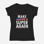 Super Again-Womens-V-Neck-Tee-Boggs Nicolas