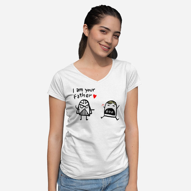 Doodle Wars-Womens-V-Neck-Tee-demonigote