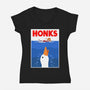 HONKS-Womens-V-Neck-Tee-demonigote