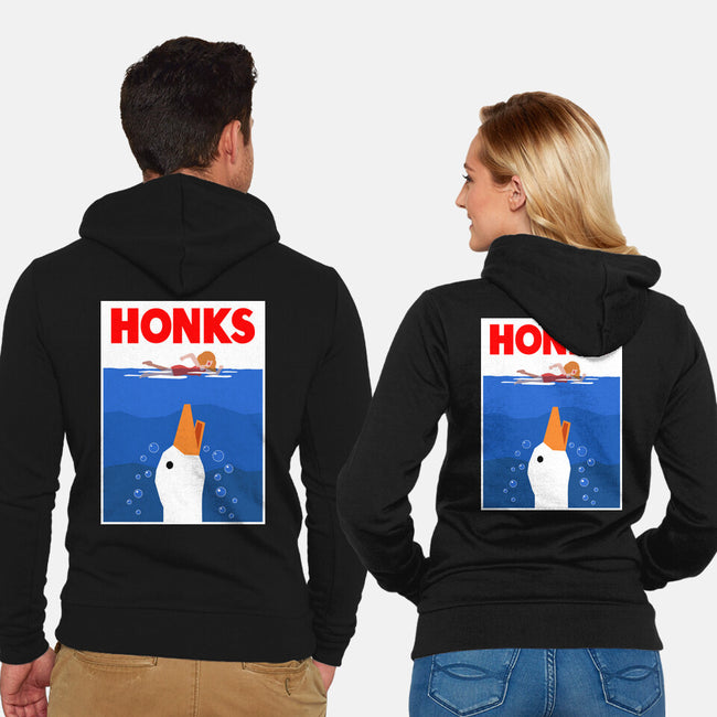 HONKS-Unisex-Zip-Up-Sweatshirt-demonigote