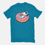 Donut Worry Be Happy-Womens-Fitted-Tee-Gamma-Ray