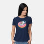 Donut Worry Be Happy-Womens-Basic-Tee-Gamma-Ray