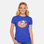 Donut Worry Be Happy-Womens-Fitted-Tee-Gamma-Ray