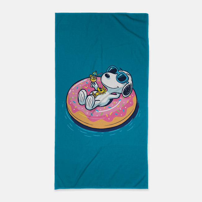 Donut Worry Be Happy-None-Beach-Towel-Gamma-Ray