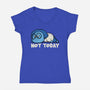 Sad Today-Womens-V-Neck-Tee-turborat14