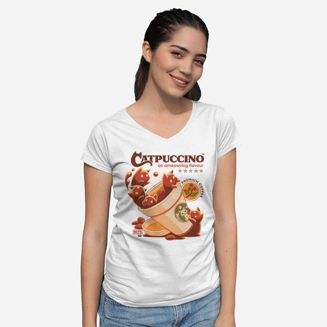 Ameowzing Flavour-Womens-V-Neck-Tee-worlddominationforcats