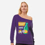 Soldier Soda-Womens-Off Shoulder-Sweatshirt-Aarons Art Room