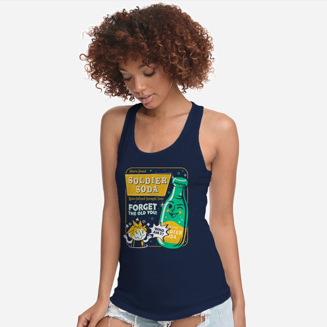 Soldier Soda-Womens-Racerback-Tank-Aarons Art Room