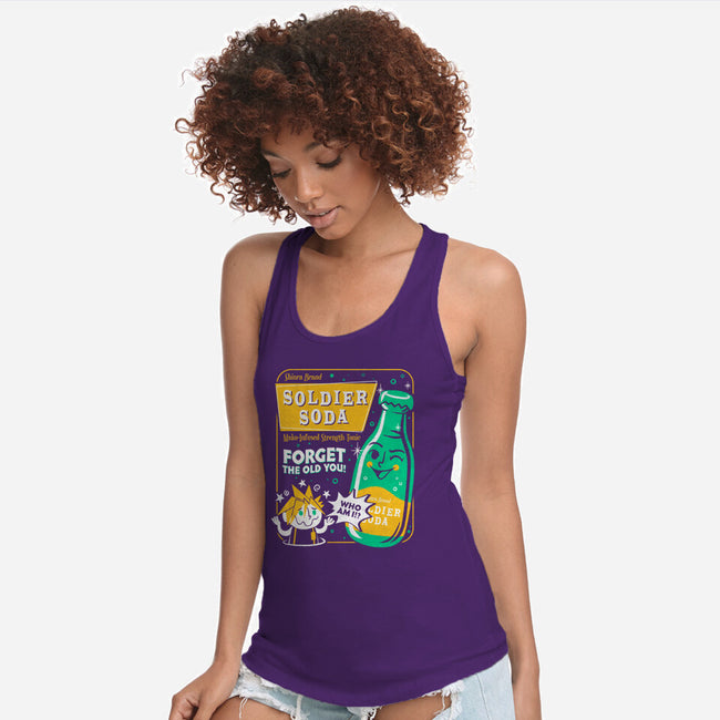 Soldier Soda-Womens-Racerback-Tank-Aarons Art Room