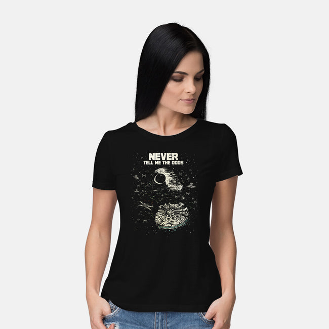 Never Tell Me The Odds-Womens-Basic-Tee-kg07