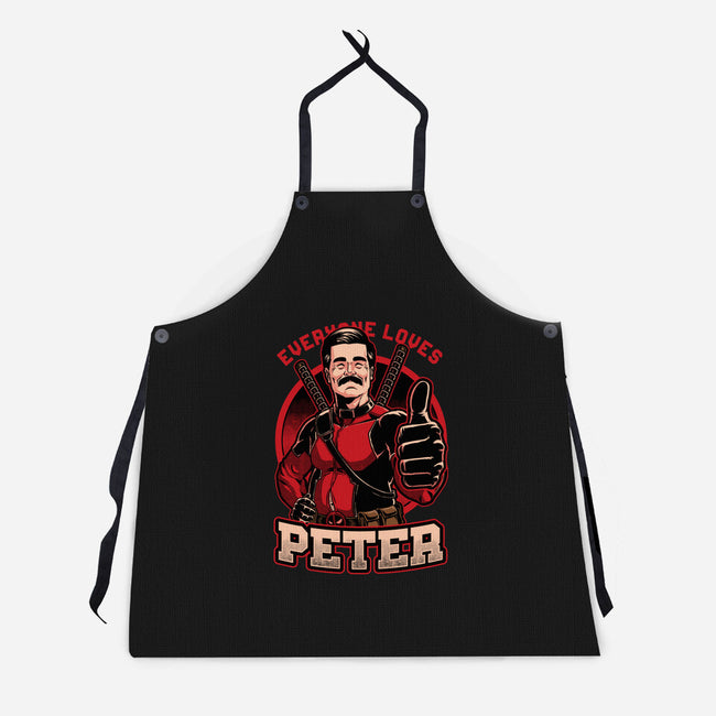 Peter Love Dead Hero-Unisex-Kitchen-Apron-Studio Mootant