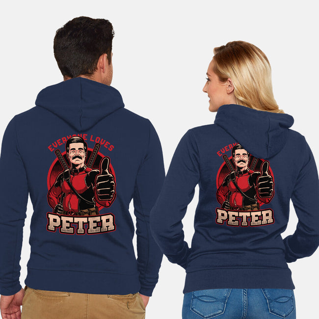 Peter Love Dead Hero-Unisex-Zip-Up-Sweatshirt-Studio Mootant