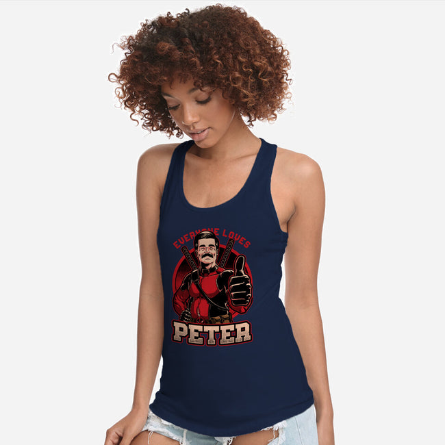 Peter Love Dead Hero-Womens-Racerback-Tank-Studio Mootant