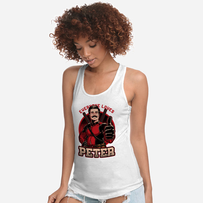 Peter Love Dead Hero-Womens-Racerback-Tank-Studio Mootant