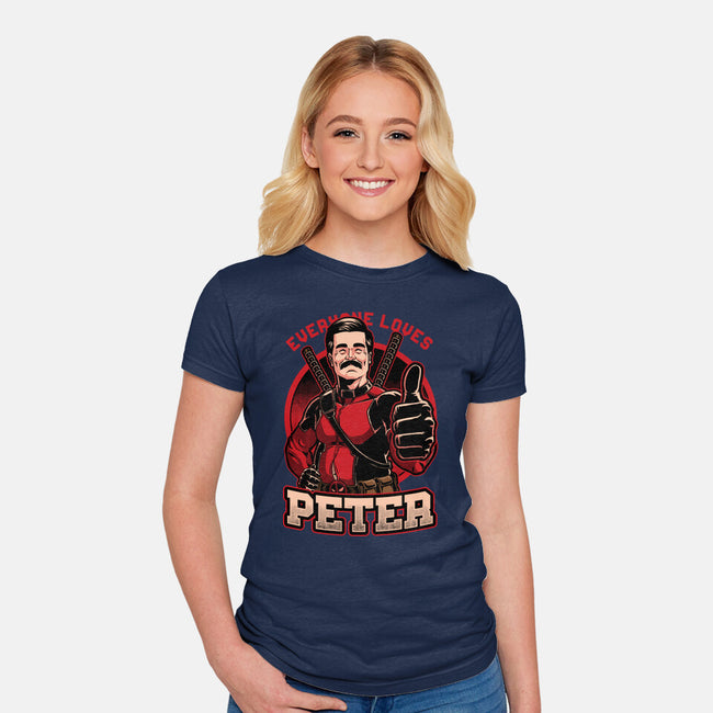 Peter Love Dead Hero-Womens-Fitted-Tee-Studio Mootant