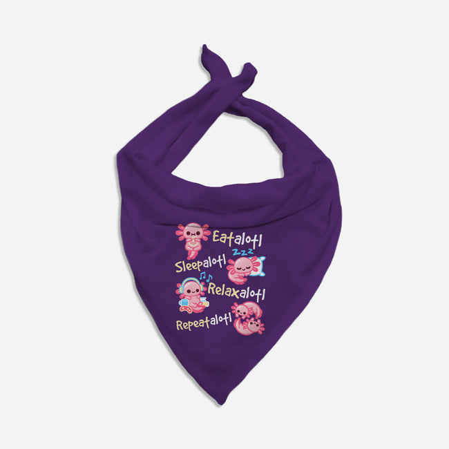 Axolotl Simple Life-Cat-Bandana-Pet Collar-NemiMakeit