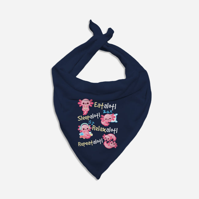 Axolotl Simple Life-Dog-Bandana-Pet Collar-NemiMakeit