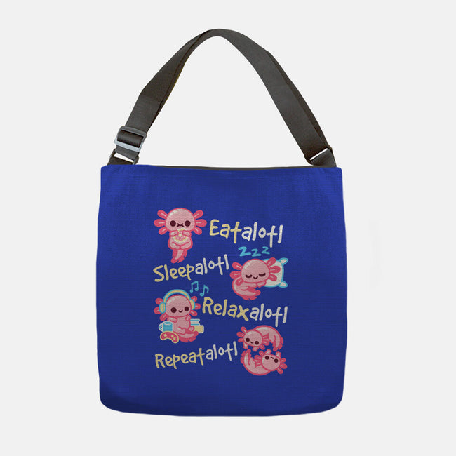 Axolotl Simple Life-None-Adjustable Tote-Bag-NemiMakeit