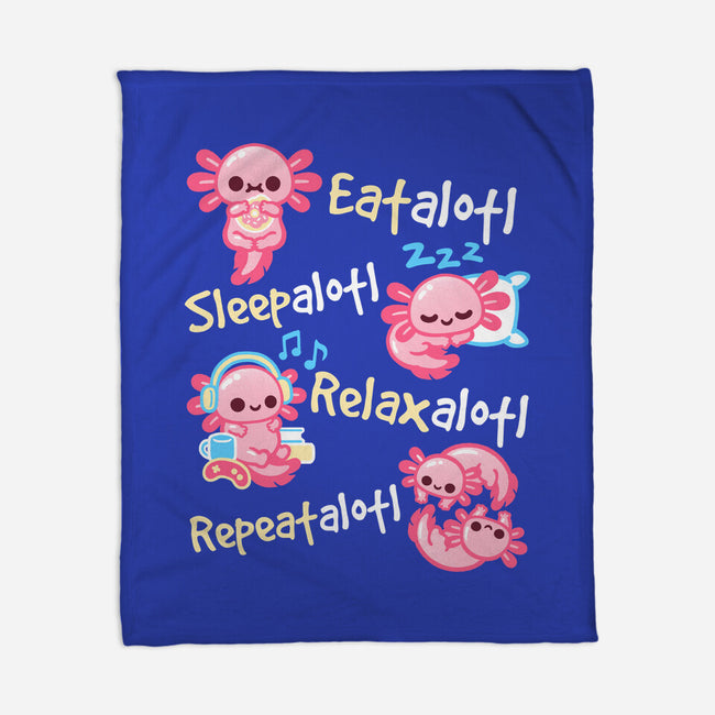 Axolotl Simple Life-None-Fleece-Blanket-NemiMakeit