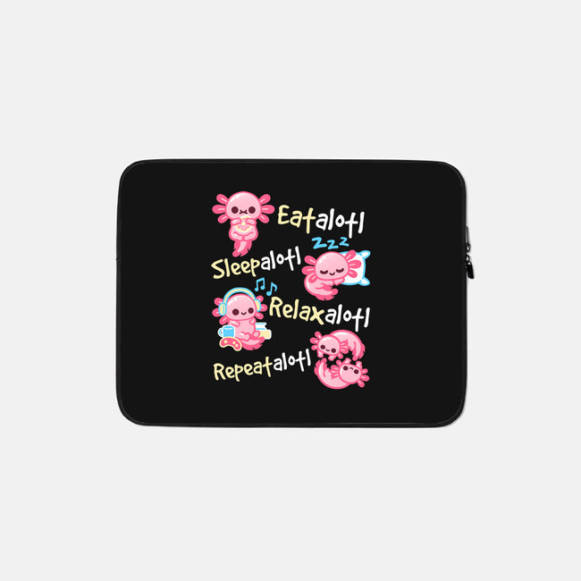 Axolotl Simple Life-None-Zippered-Laptop Sleeve-NemiMakeit