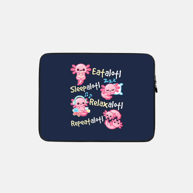 Axolotl Simple Life-None-Zippered-Laptop Sleeve-NemiMakeit