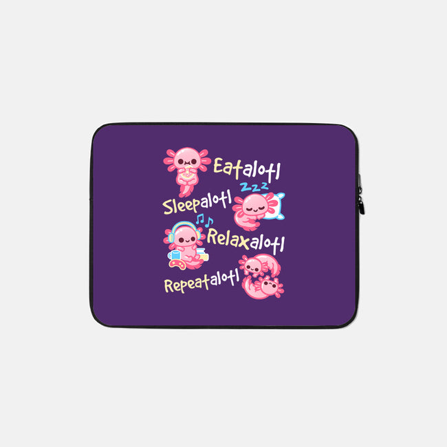 Axolotl Simple Life-None-Zippered-Laptop Sleeve-NemiMakeit