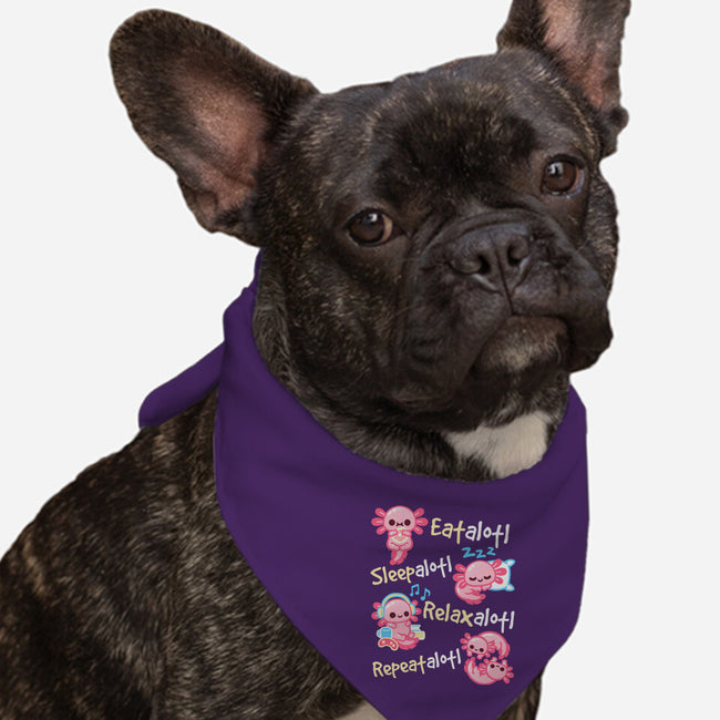 Axolotl Simple Life-Dog-Bandana-Pet Collar-NemiMakeit