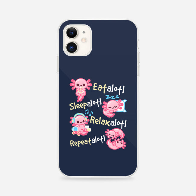 Axolotl Simple Life-iPhone-Snap-Phone Case-NemiMakeit