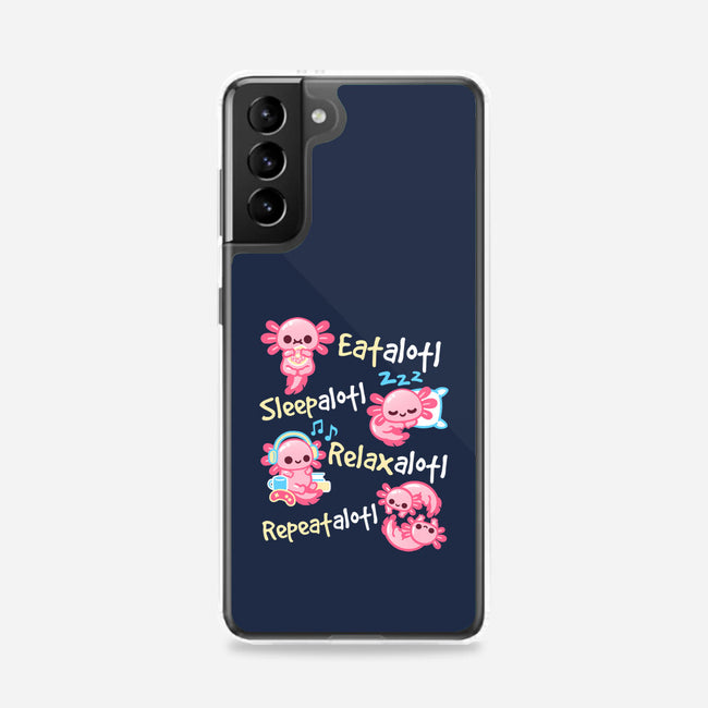 Axolotl Simple Life-Samsung-Snap-Phone Case-NemiMakeit