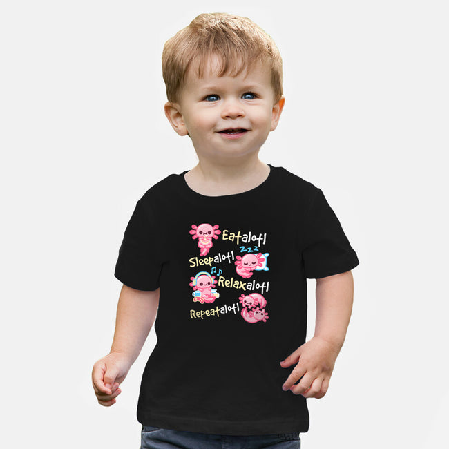 Axolotl Simple Life-Baby-Basic-Tee-NemiMakeit