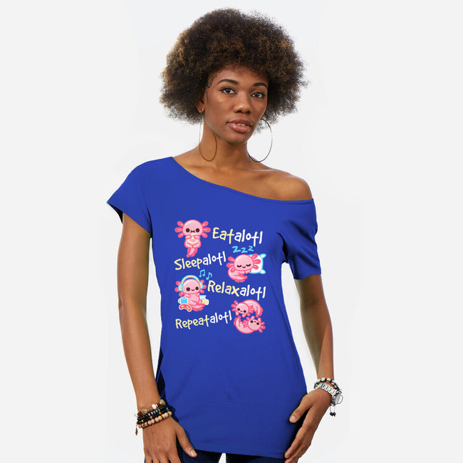 Axolotl Simple Life-Womens-Off Shoulder-Tee-NemiMakeit