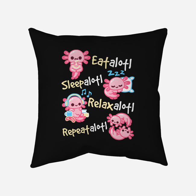 Axolotl Simple Life-None-Non-Removable Cover w Insert-Throw Pillow-NemiMakeit