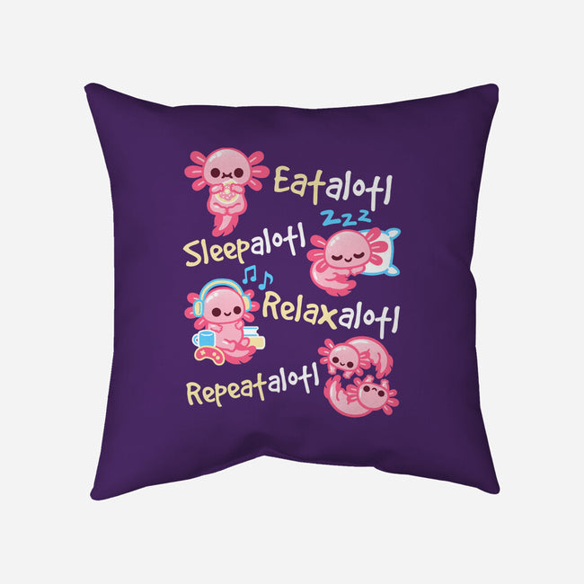 Axolotl Simple Life-None-Non-Removable Cover w Insert-Throw Pillow-NemiMakeit